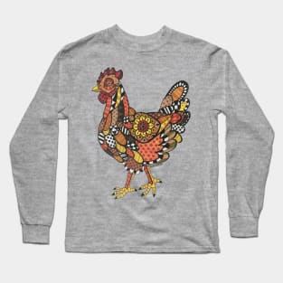 Patchwork Chicken Long Sleeve T-Shirt